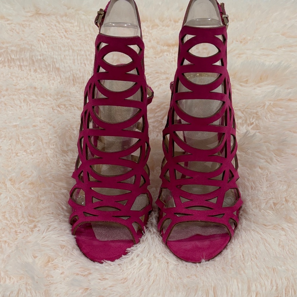 Vince Camuto Magenta Cutout Heels